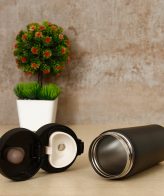 Vacuum Insulated Black Travel Mug