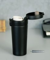 Vacuum Insulated Black Travel Mug